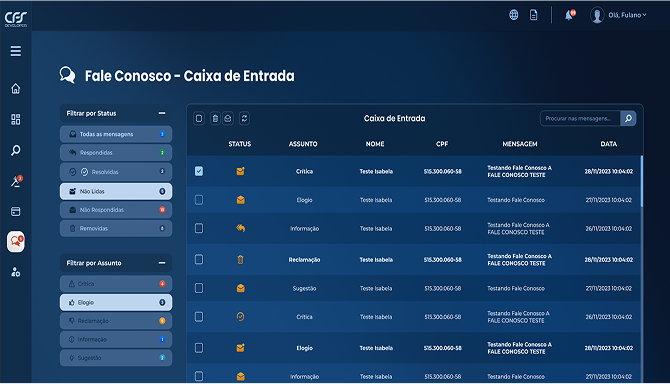 Imagem 6 Demonstrativa do Site Protótipo Administrativo